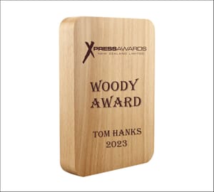 Wood rectangle trophy