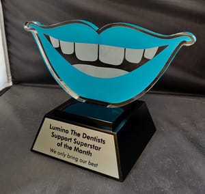 teeth-trophy Custom acrylic trophy