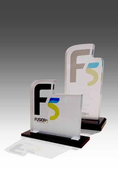 Laser cut acrylic trophy