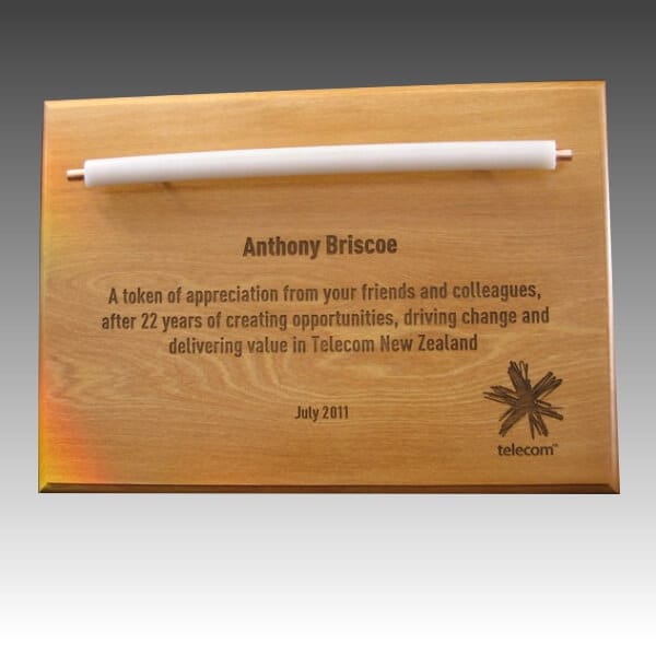 Custom plaque - wood