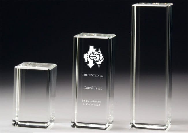 Crystal pillar awards