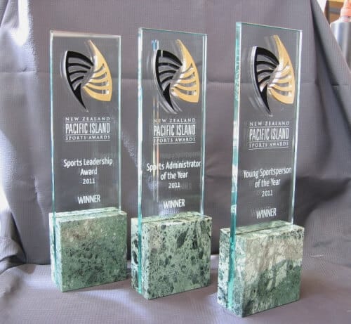 Custom glass trophies