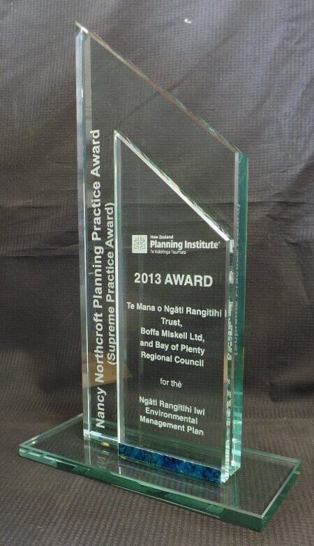 Custom glass trophy