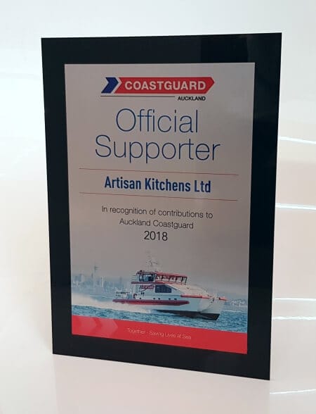 Black acrylic plaque – full colour print