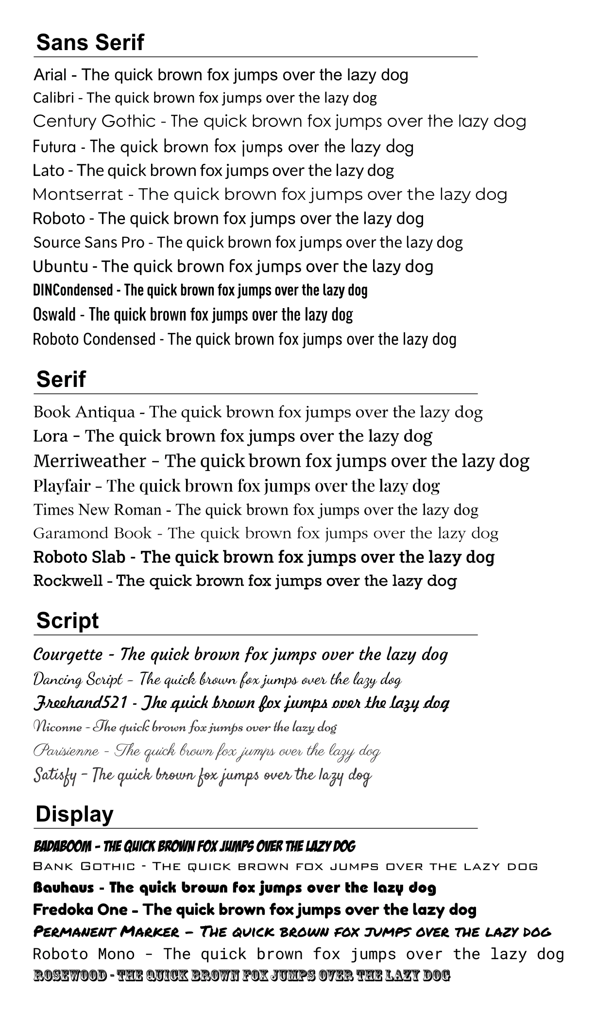 Font-list Engraving Font list
