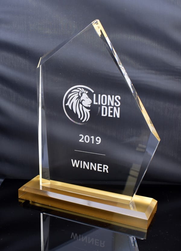 Gold acrylic ice peak trophy