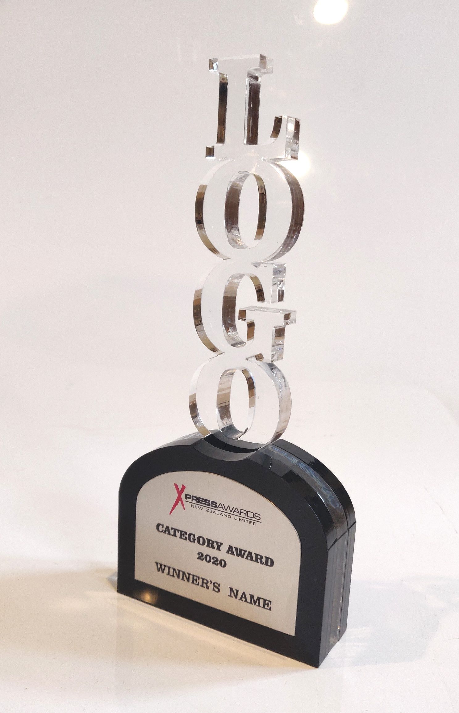 Custom acrylic trophy sandwich