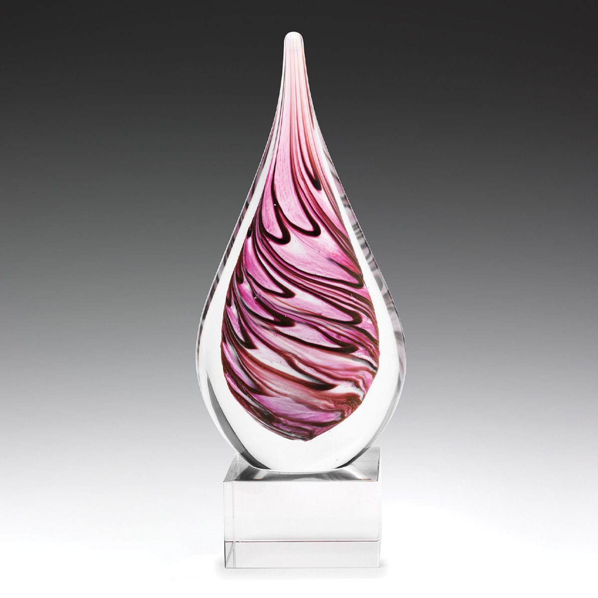 pink trophy crystal