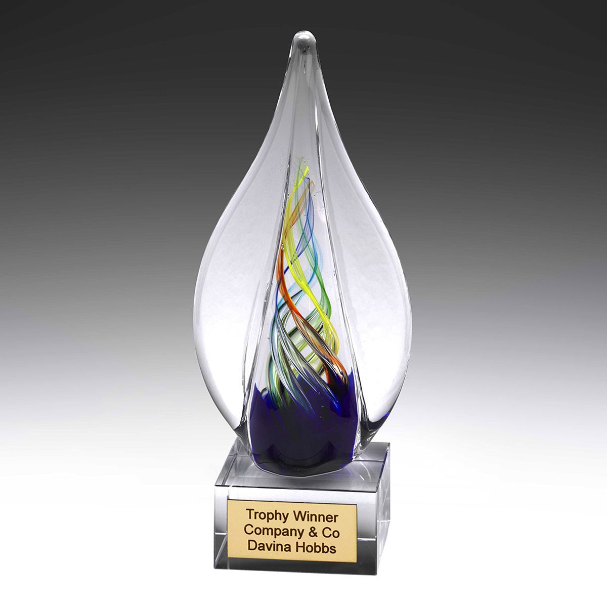 Crystal rainbow trophy