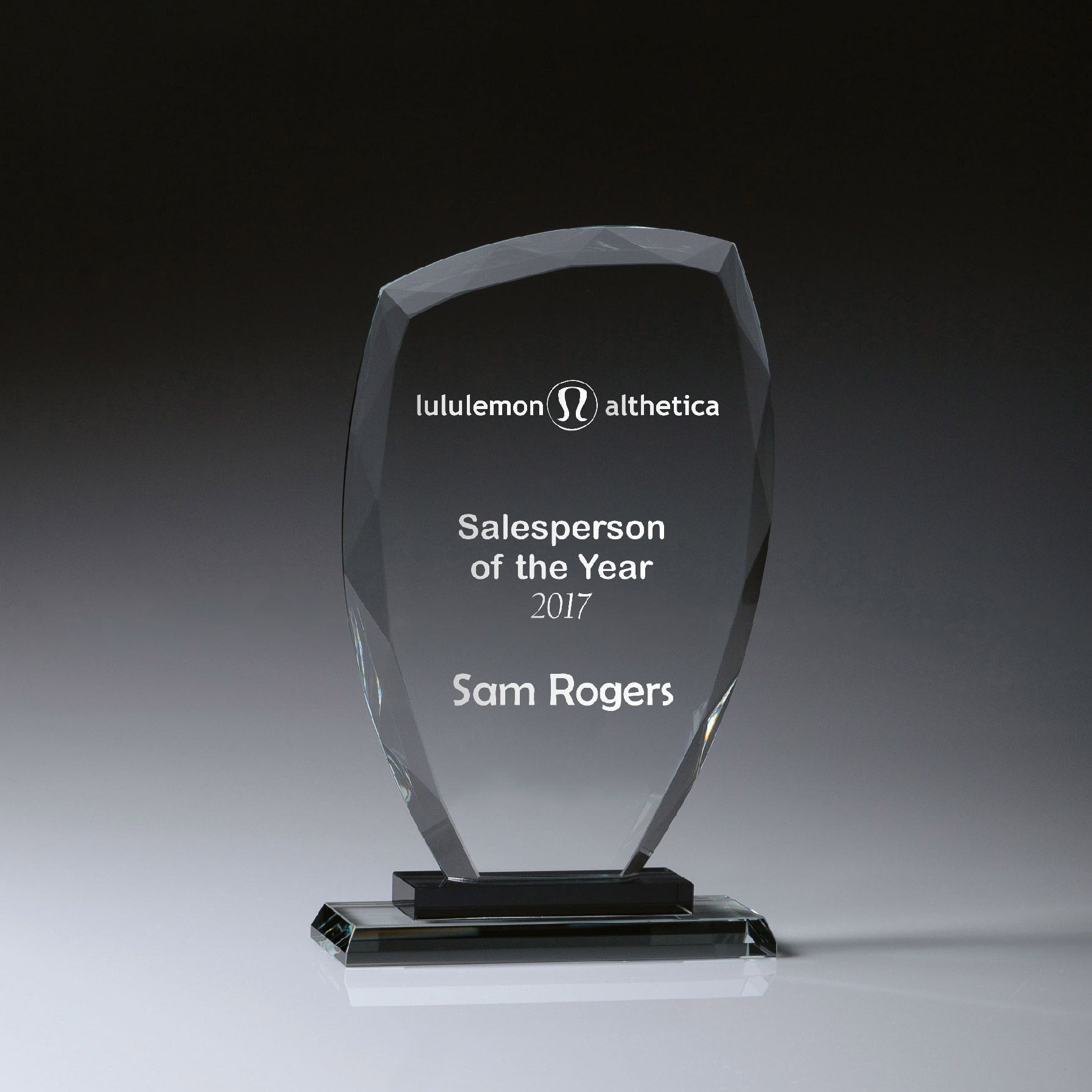 Adze glass trophy
