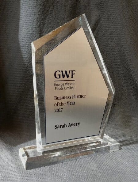 Acrylic and metal trophy
