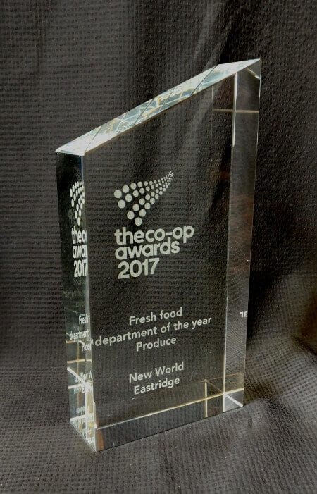 Crystal angled tower award