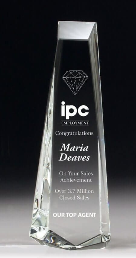 Crystal tower trophy