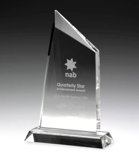 Crystal pinnacle trophy
