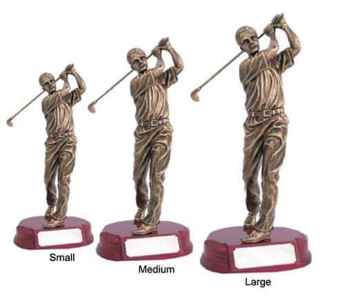 Resin bronze golf trophy