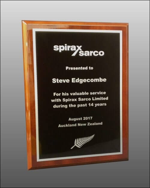 Walnut plaque