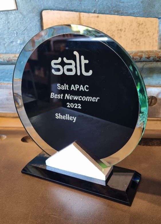 Black glass circle trophy