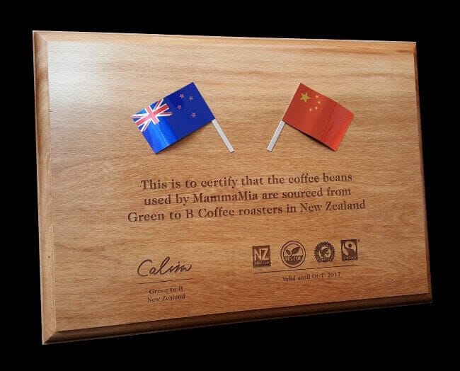 Custom plaque with flags