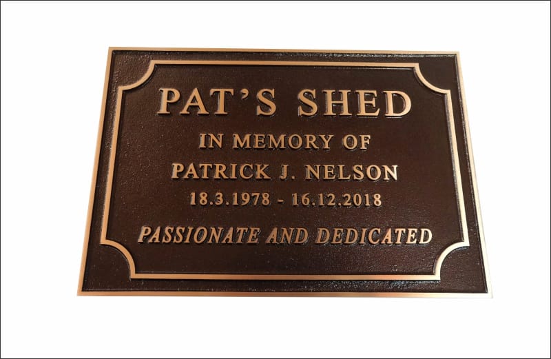 Cast bronze plaque