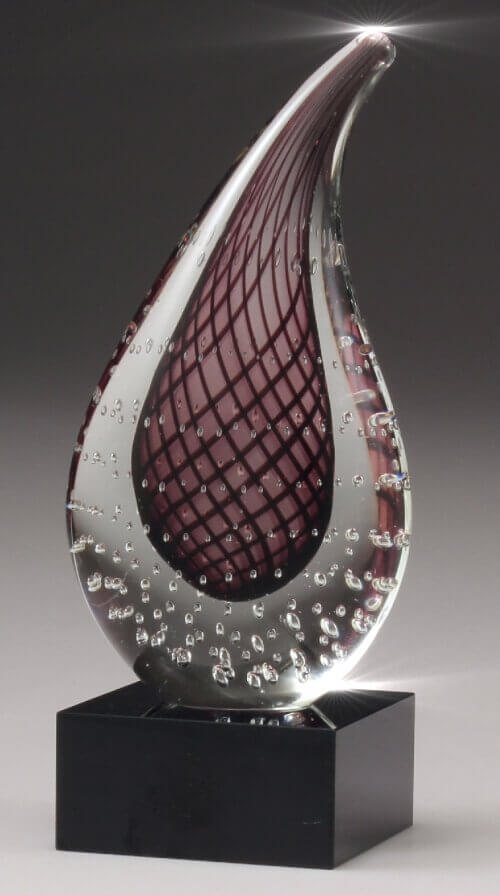 Red Artglass Trophy