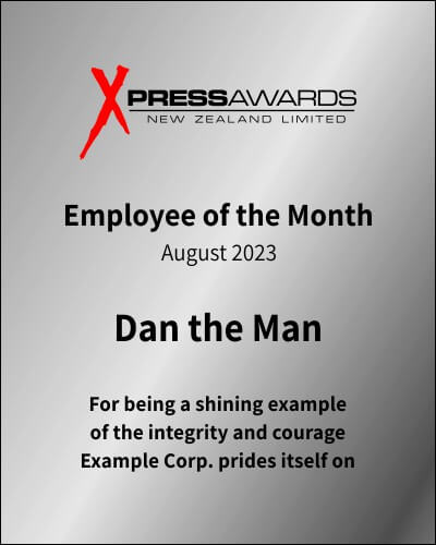 trophy wording and plaque wording xpress awards auckland nz employee of the month wording